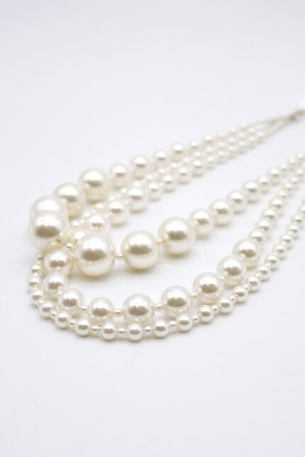 Layered Faux Pearl Necklace